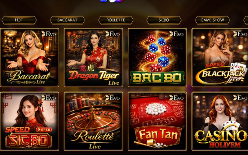 live casino đổi thưởng với nhiều trò chơi hấp dẫn